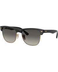 Ray-Ban - Sunglasses Man Clubmaster Oversized - Black Frame Green Lenses 57-16 - Lyst