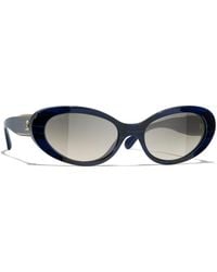 CHANEL - Sunglass Oval Sunglasses Ch5515 - Lyst