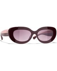 CHANEL - Sunglass Oval Sunglasses Ch5562b Ch5562b - Lyst