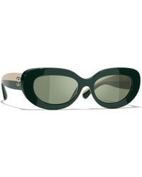 CHANEL - Sunglass Oval Sunglasses Ch5562b Ch5562b - Lyst