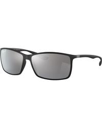 Ray-Ban - Rb4179 Liteforce Square Sunglasses, Matte Black/polarized Silver Gradient Mirror, 62 Mm - Lyst