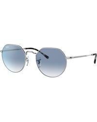 Ray-Ban - Jack Sunglasses Silver Frame Blue Lenses 51-20 - Lyst