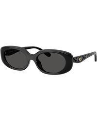 COACH - Quilted Oval Rectangle Sunglasses - Lyst