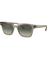 Ray-Ban - Rb4323f Sunglasses Transparent Grey Frame Grey Lenses 51-20 - Lyst