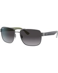 Ray-Ban - Rb3530 Sonnenbrillen Blau Fassung Grau Glas 58-17 - Lyst