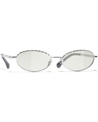CHANEL - Sunglass Oval Blue Light Glasses Ch2227s - Lyst