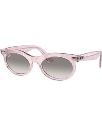 Ray-Ban - Rb2242f Wayfarer Oval Low Bridge Fit Sunglasses - Lyst