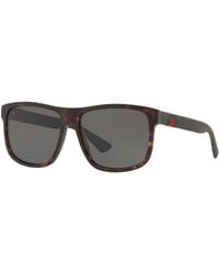Gucci - Gg0010 Rectangle-frame Sunglasses - Lyst