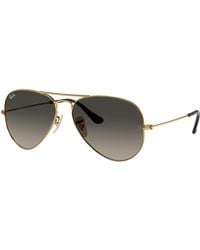 Ray-Ban - Aviator havana collection gafas de sol montura gris lentes - Lyst