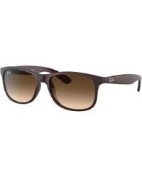 Ray-Ban - Sunglasses Man Andy - Brown Frame Brown Lenses 55-17 - Lyst