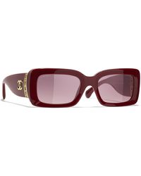 CHANEL - Sunglass Ch5534a Rectangle Sunglasses Ch5534a - Lyst