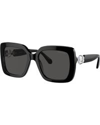 Swarovski - Sk6001f Low Bridge Fit Square Sunglasses - Lyst