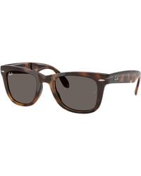 Ray-Ban - Sunglasses Wayfarer Folding Classic - Blue Frame Grey Lenses 50-22 - Lyst