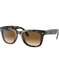 Ray-Ban - Rb4105 Folding Wayfarer Sunglasses - Lyst
