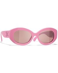 CHANEL - Sunglass Oval Sunglasses Ch5528 - Lyst
