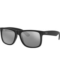 Ray-Ban - Rb4165f Justin Low Bridge Fit Rectangular Sunglasses - Lyst