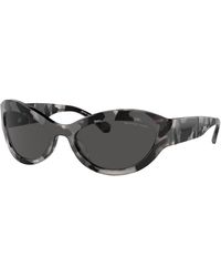 Michael Kors - Burano Dark Grey Oval Sunglasses Mk2198 300587 59 - Lyst