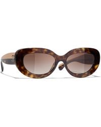 CHANEL - Sunglass Oval Sunglasses Ch5562b Ch5562b - Lyst