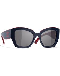 CHANEL - Femme Sunglass Butterfly Sunglasses Ch6058 - Lyst