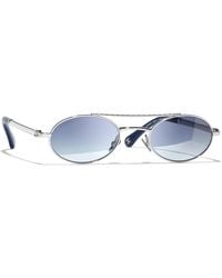 CHANEL - Sunglass Oval Sunglasses Ch4297h Ch4297h - Lyst