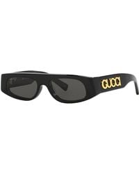 Gucci - Schwarz/graue sonnenbrille gg1771s,weiß/graue sonnenbrille - Lyst