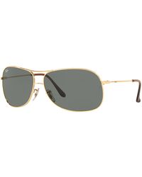Ray-Ban - Sunglasses Man Rb3267 - Gold Frame Green Lenses 64-13 - Lyst