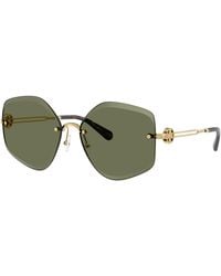 Tory Burch - Geometric Pentagonal Metal Sunglasses - Lyst