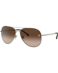 Chanel - Sunglass Pilot Sunglasses CH4189TQ - Lyst