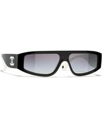 CHANEL - Sunglass Shield Sunglasses Ch6057 - Lyst