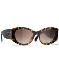 CHANEL - Sunglass Oval Sunglasses Ch5524a - Lyst