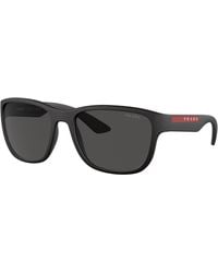 Prada Linea Rossa - Man Ps 01us - Frame Color: Black, Lens Color: Grey-black, Size 59-/19/145 - Lyst
