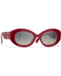CHANEL - Sunglass Oval Sunglasses Ch5528 - Lyst