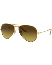Ray-Ban - Aviator Gradient Sunglasses Frame Brown Lenses - Lyst