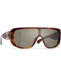 Chanel - Sunglass Shield Sunglasses CH5495 - Lyst