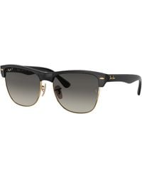 Ray-Ban - Sunglasses Man Clubmaster Oversized - Black Frame Green Lenses 57-16 - Lyst