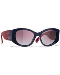 CHANEL - Sunglass Oval Sunglasses Ch5524 - Lyst
