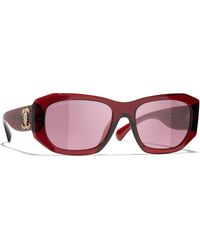 CHANEL - Sunglass Rectangle Sunglasses Ch5554 - Lyst