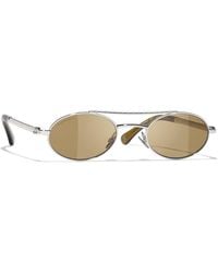 CHANEL - Sunglass Oval Sunglasses Ch4297h Ch4297h - Lyst