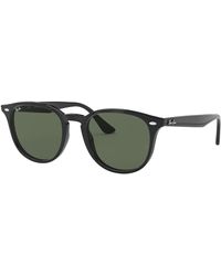 Ray-Ban - Rb4259 Round Sunglasses, Black/green, 51 Mm - Lyst