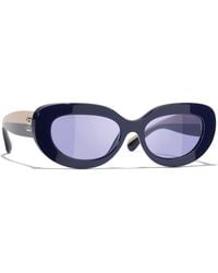 CHANEL - Sunglass Oval Sunglasses Ch5562b Ch5562b - Lyst