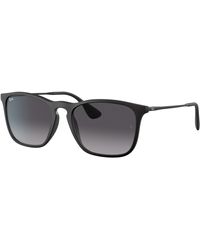 Ray-Ban - Chris Sunglasses Black Frame Grey Lenses 54-18 - Lyst