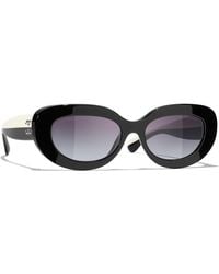 CHANEL - Sunglass Oval Sunglasses Ch5562b Ch5562b - Lyst