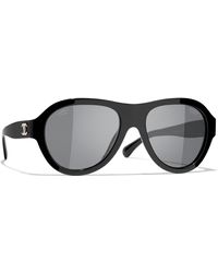 Chanel Pilot Sunglasses Ch5423 Black