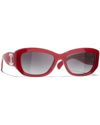 CHANEL - Femme Sunglass Rectangle Sunglasses Ch5493 - Lyst