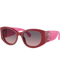 CHANEL - Sunglass Oval Sunglasses Ch5524a - Lyst