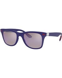 Ray-Ban - Sunglasses Man Rb4195m Scuderia Ferrari Collection - Blue Frame Blue Lenses Polarized 52-20 - Lyst