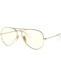 Ray-Ban - Aviator Clear Evolve Sunglasses Frame Grey Lenses - Lyst