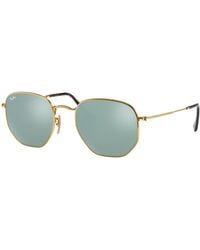 Ray-Ban - Hexagonal Flat Brillenglazen Zonnebrillen Montuur Zilver Glazen - Lyst
