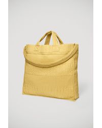 Sunnei Yellow Quilted Tote