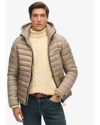 Superdry - & Co Slim Fit Embroidered Logo Hooded Fuji Padded Jacket - Lyst